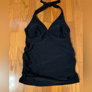 Old Navy Maternity swim black halter tankini top Small